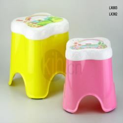 雙色防滑花形凳（小、中